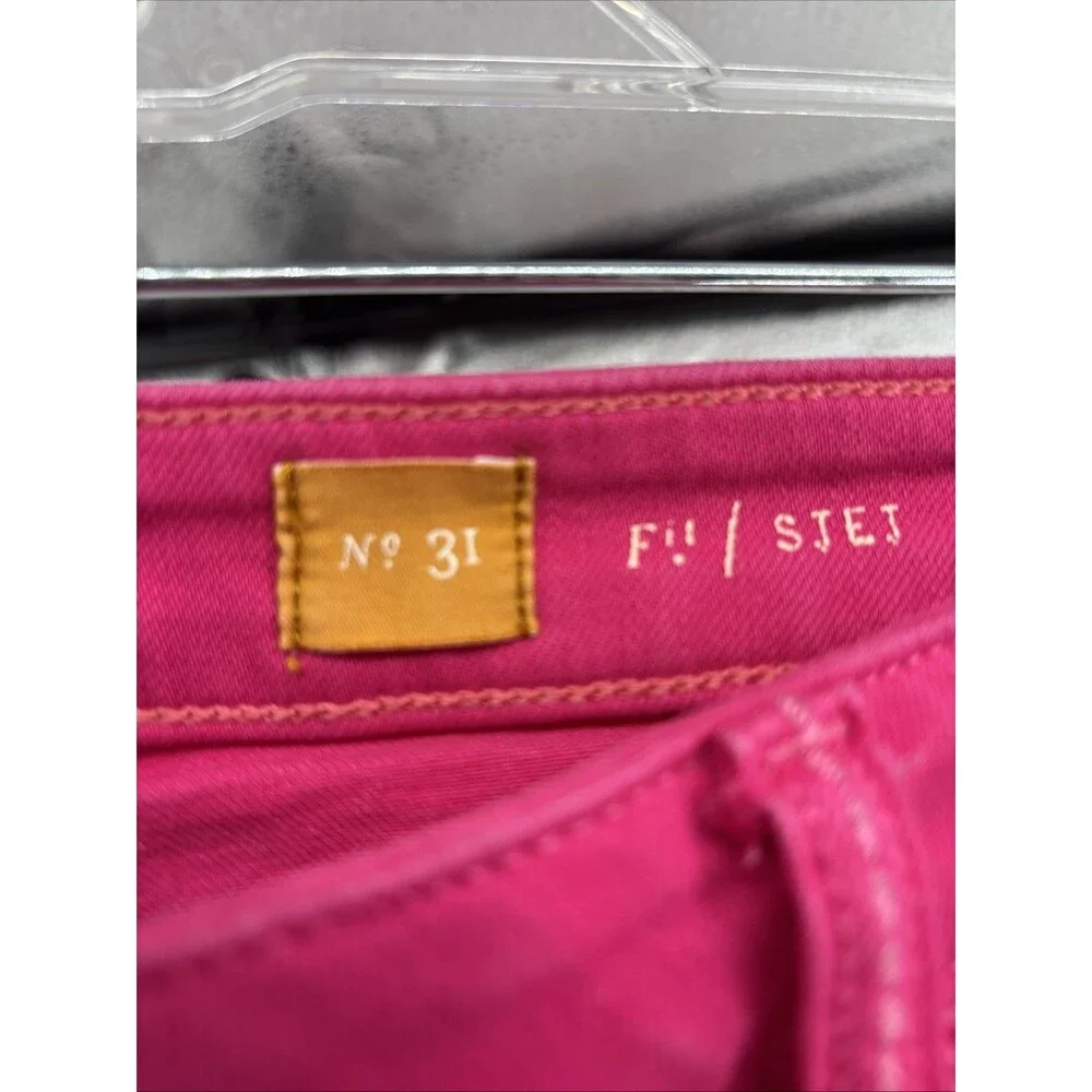 Pilcro and The Letterpress Anthropologie Women's Pink Stet Denim Shorts Size 31 - Picture 3 of 7